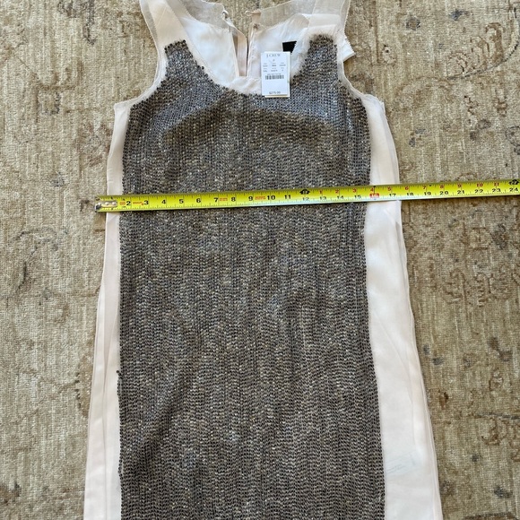 J Crew Raw Silk and Sequins Shift Dress, Size 0 - Picture 9 of 9